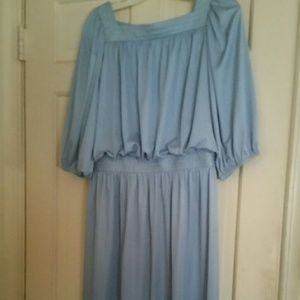 Ayres Blue Vintage Short Sleeve Dress Size 14